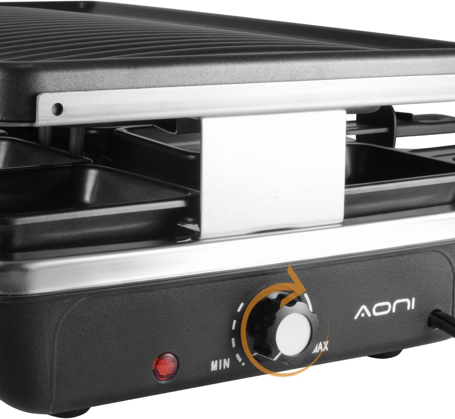 AONI Raclette Grill Smokeless Party Grill Grill elettrico BBQ Grill con superficie antiaderente alla griglia, 1200W di controllo della temperatura, lavabile in lavastoviglie, Serve tutta la famiglia AONI Raclette Grill Smokeless Party Grill Grill elettrico BBQ Grill con superficie antiaderente alla griglia, 1200W di controllo della temperatura, lavabile in lavastoviglie, Serve tutta la famiglia