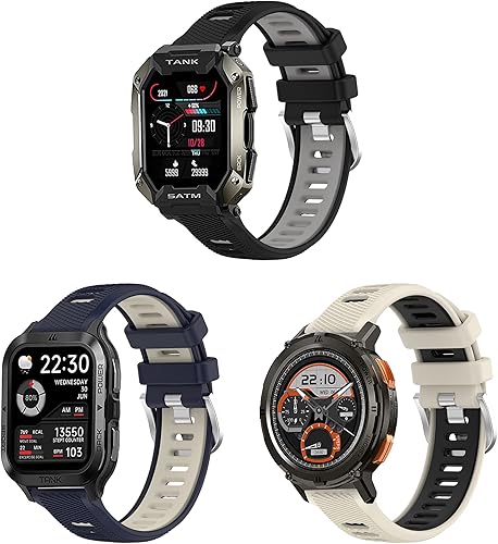 Miniatura 2 de FitTurn Correa de muñeca compatible con KOSPET Tank M1 ProM1M2M3T2T3, pulsera de repuesto compatible con AMAZTIM C20 ProC20M2T2 correa de reloj de