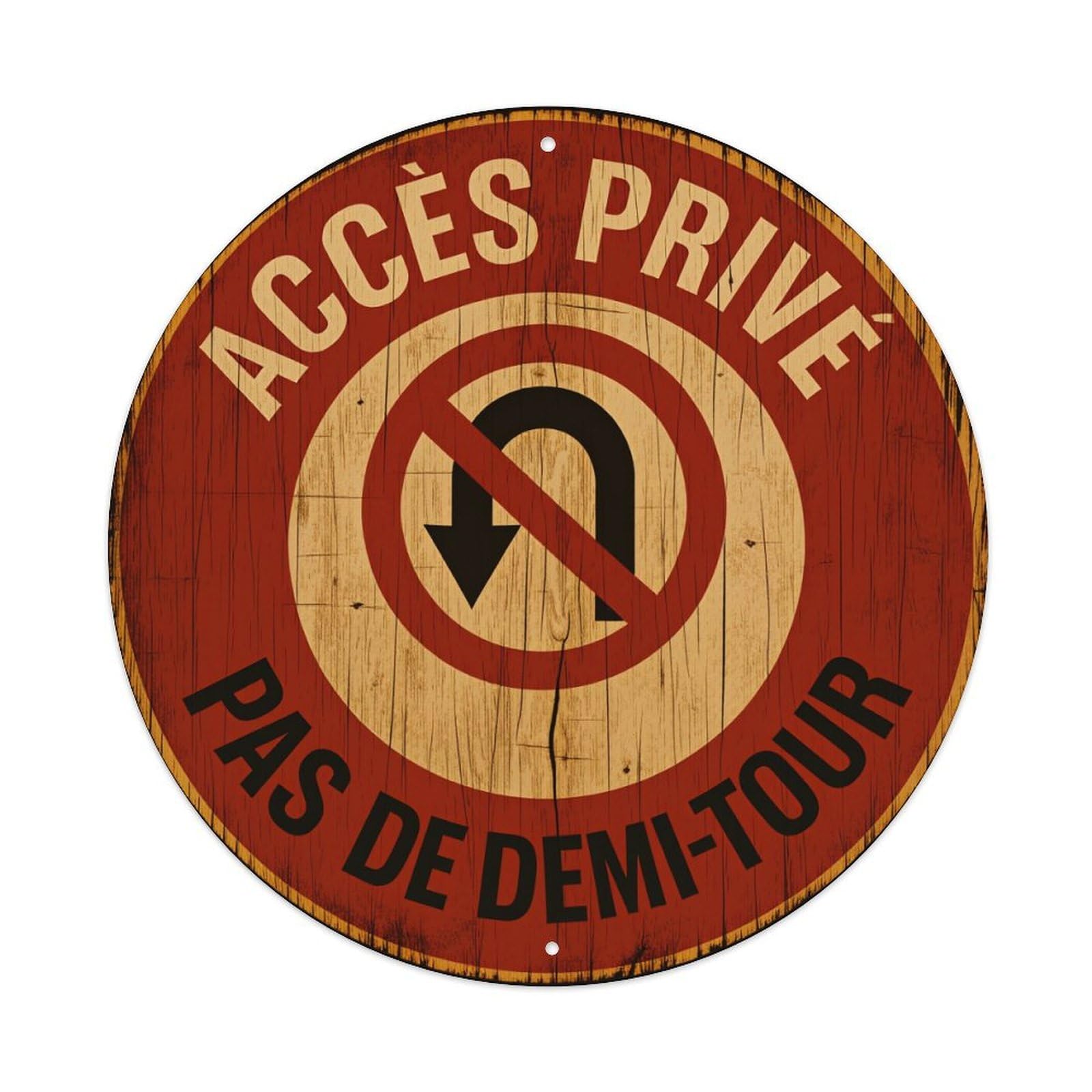Private Access No U-Turn Metal Tin Sign Vintage Garden Bedroom Cafe Bar Man Cave Home Wall Decor Metal Poster 8x8 inches