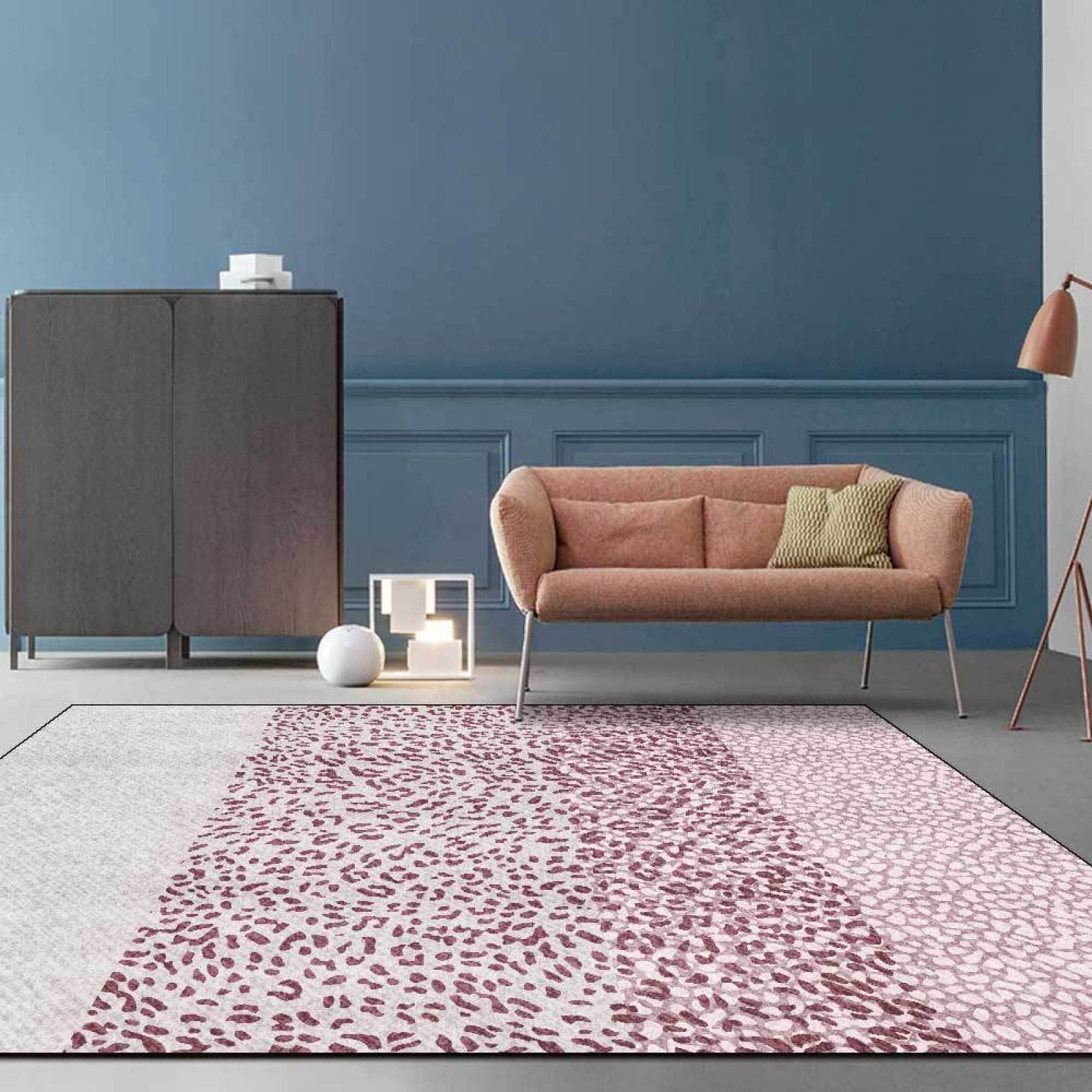 Tapis grand salon léopard rose 160x230 tapis de cuisine et chambre doux antidérapant