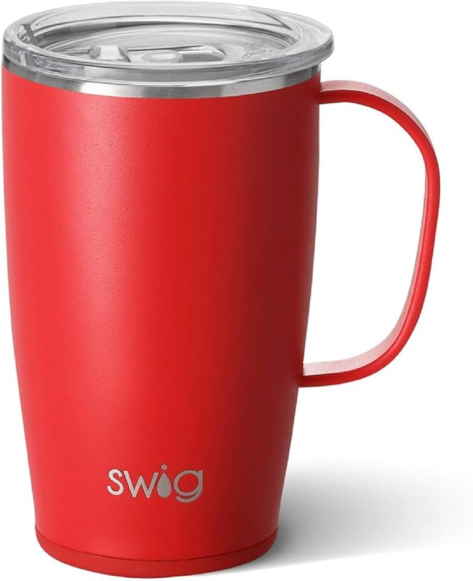 Swig Life 18oz Travel Mug with Handle and Lid, Cup Holder Friendly