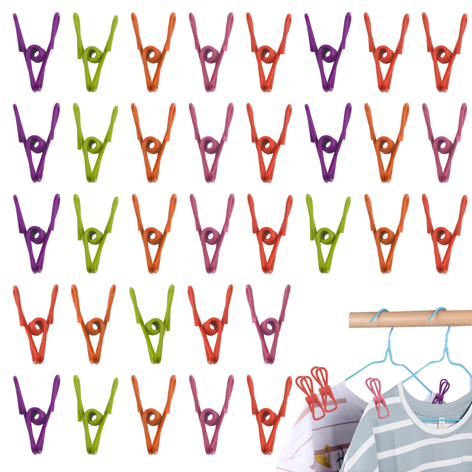 60 Pcs Utility Chip Clips for Chip Bag Food Towel Mini Clothes Pins for Gripstic Photos Pictures Papers and Package Bags