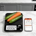 Hoffen Smart Bluetooth Kitchen Weighing Scale | Digital Food Weight Machine 30 Nutrients Calorie Tracker 0.1g Precision LCD Backlight Tare Function App Sync iOS Android 5kg Capacity 2 Year Warranty gallery image