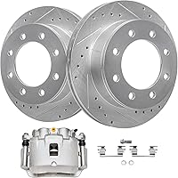 Vista 80 de Detroit Axle - Rotores de freno delantero para Chrysler 300 Dodge Charger Challenger Magnum, reemplazo de rotores de freno de disco: rotor delantero