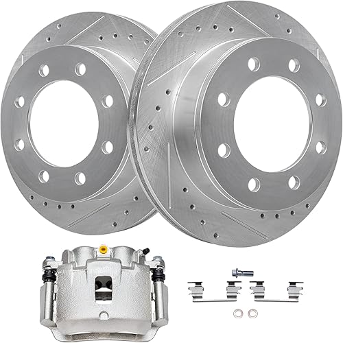Miniatura 80 de Detroit Axle - Rotores de freno traseros para Ford F-150 Lobo 2012, 2013, 2014, 2015, 2016, 2017, 2018, 2019, 2020, Ford F-150 Lobo, Rotores