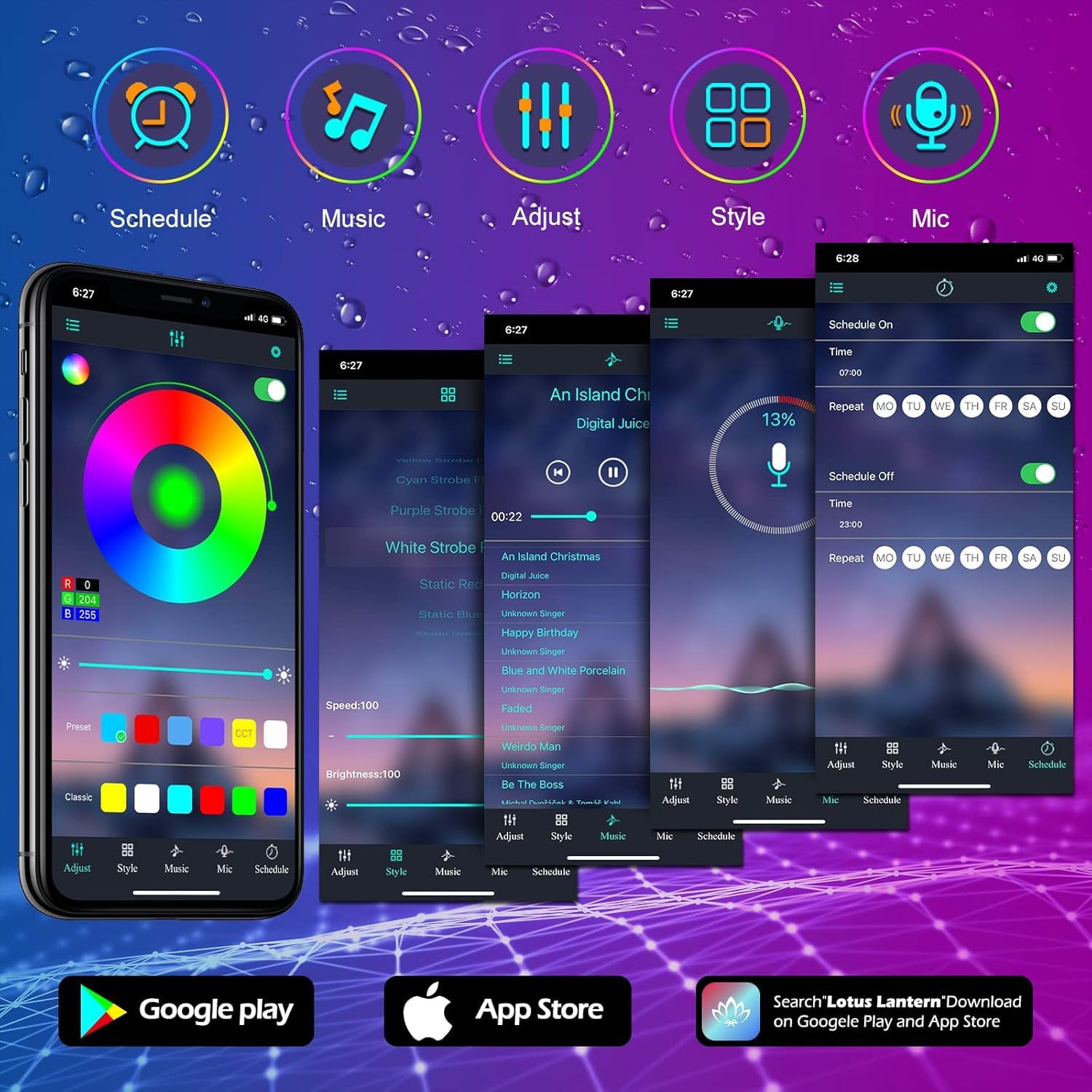 18M Outdoor LED Streifenleuchte wasserdicht,IP68 Außen LED Lichtband wasserfest mit App-Fernsteuerung,Musik Synchronisation RGB Outside Lichterkette für Balkon,Terrasse,Dach,Garten,Pool (18M)