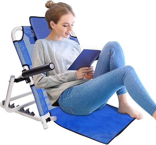 Respaldo de cama elevable, respaldo de cama ajustable para sentarse en la cama, silla de piso plegable para leer con almohada, respaldo multifunción
