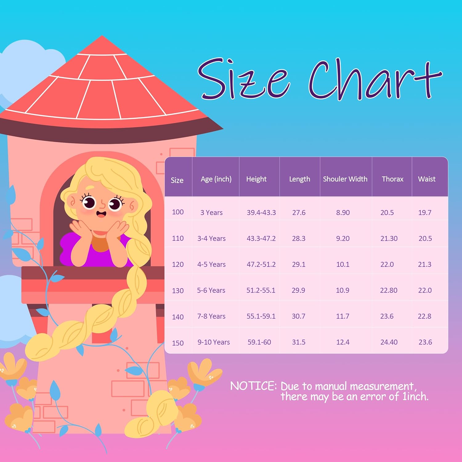 Princess Dress For Girls Princess Costumes Cosplay Birthday Halloween Christmas Party 3-10Y - Image 6