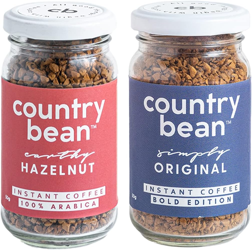 Instant Coffee Powder Jar With Hazelnut & Original, 50 G - Pack of 2