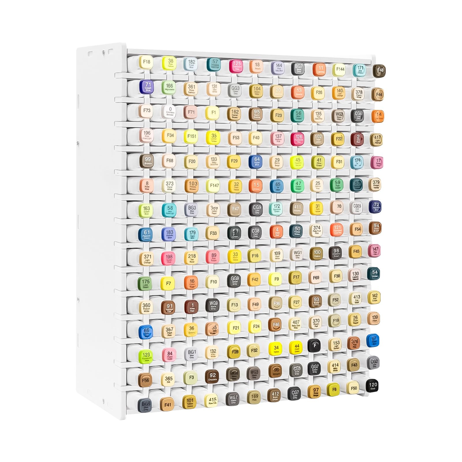 Qivine Porta Penne per Scrivania, Porta Pennarelli in PVC con 180 Griglia, Organizer da Scrivania Rimovibile per Penne Matite Matitoni Pennelli, per Casa Ufficio Scuola, 27×13×35 cm