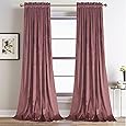 RYB HOME Blue Blackout Curtains for Living Room Energy Efficiency Window Drapes for Bedroom Studio, Wide 52 x Long 95 inches, 2 Panels, Dusty Blue