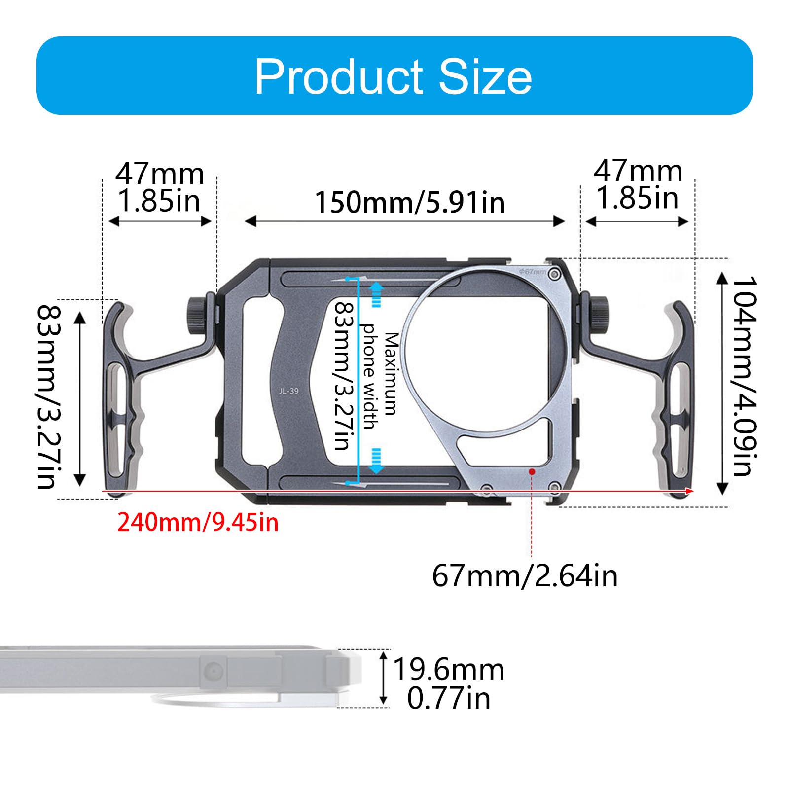 Porte-Filtre pour Appareil Photo, Cadre Photo Mobile