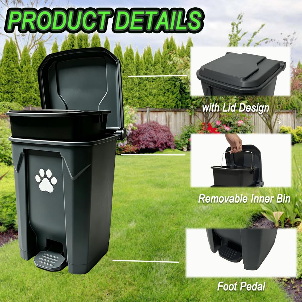 Dog Poop Trash Can - Outdoor Waste Station with Bags -4 Dog Poop Trash Can - Outdoor Waste Station with Bags -4