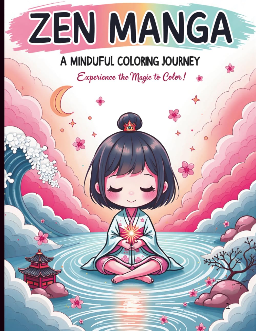 ZEN MANGA: A Mindful Coloring Journey:: A Mindful Monochrome Coloring Book: Escape into Relaxing, Bold Illustrations with Just One Pen!