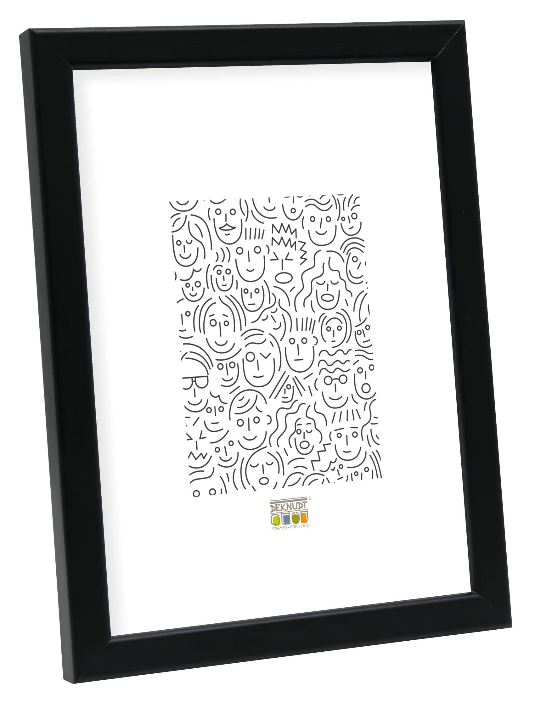 Deknudt Frames S41JL2-21.0X29.7 Wooden Photo Frame Black 32 x 23 x 1.85 cm