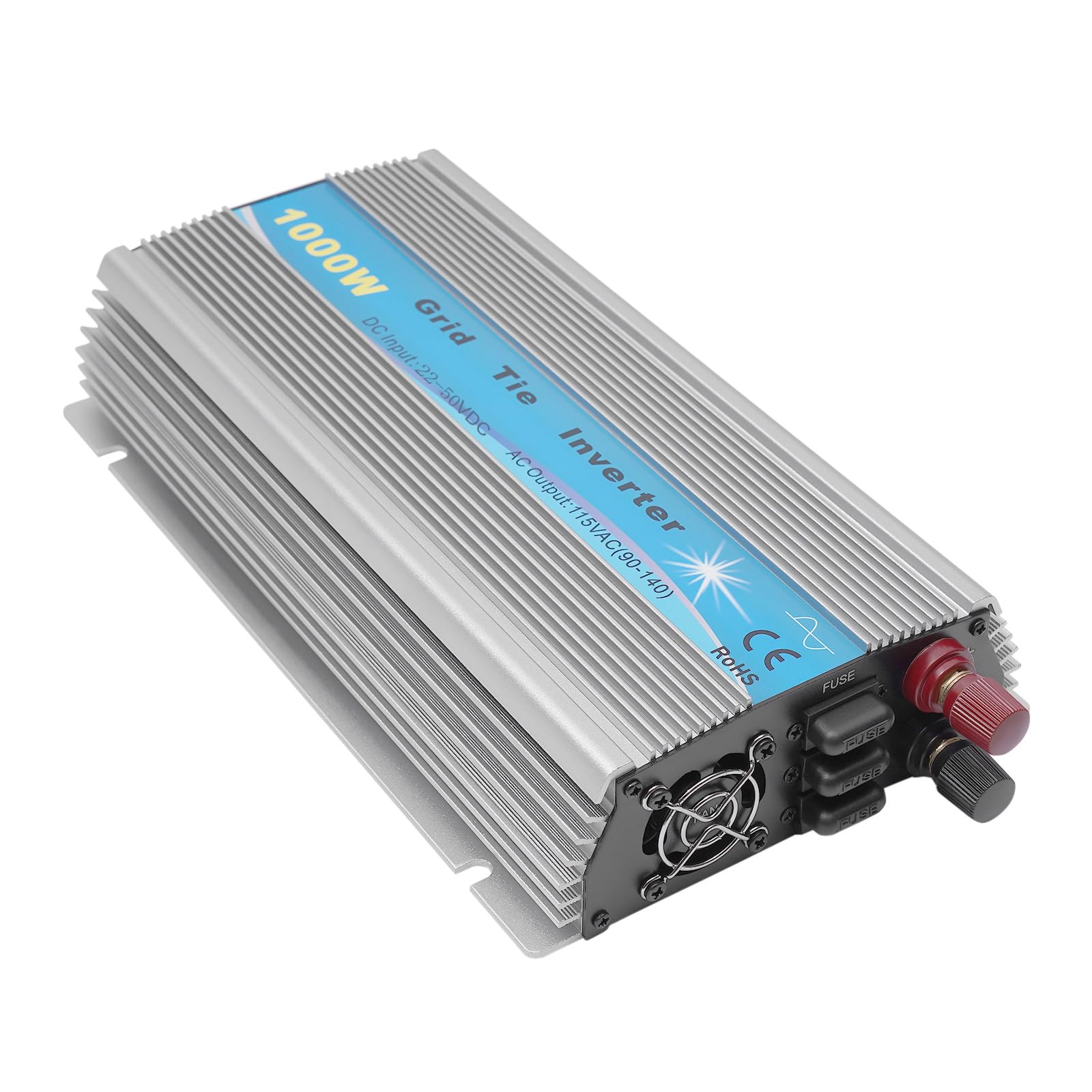 1000W Grid Tie Inverter MPPT Pure Sine Wave 22-50VDC Solar Input AC90-140V Output Solar Inverter for 12V Solar Panel