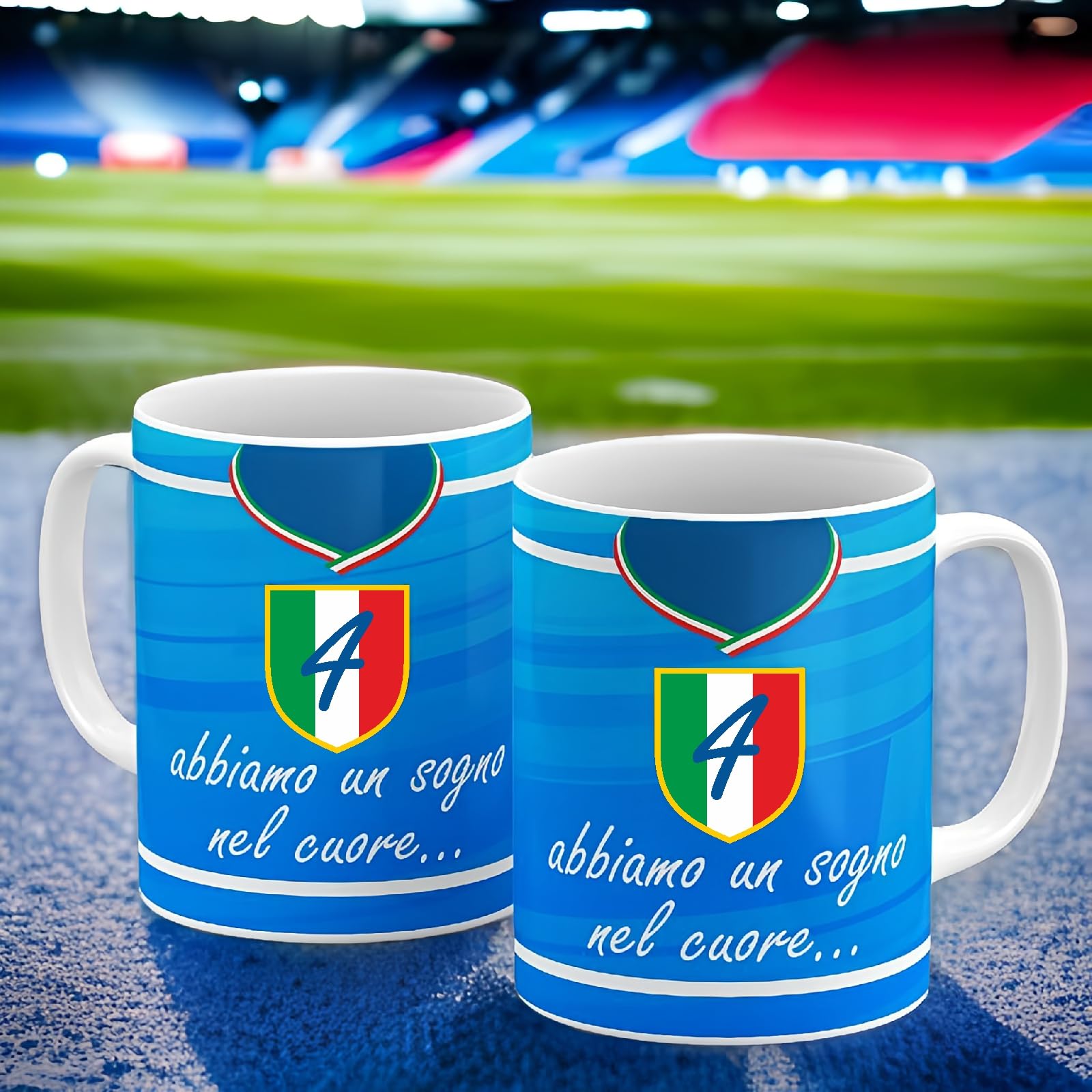 Generico StudioPixelStore Tazza Colazione – Idee Regali – Mug Squadre del Campionato Italiano – Tazze in Ceramica per la Colazione – Tazza Tifoso Serie A - (Tifosi Napoli)