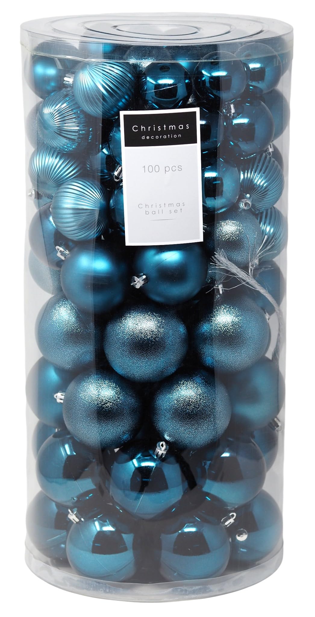 Blue Whale Gifts Blue/Turquoise Christmas Tree Baubles - 100 Piece Set - Bulk Buy Value