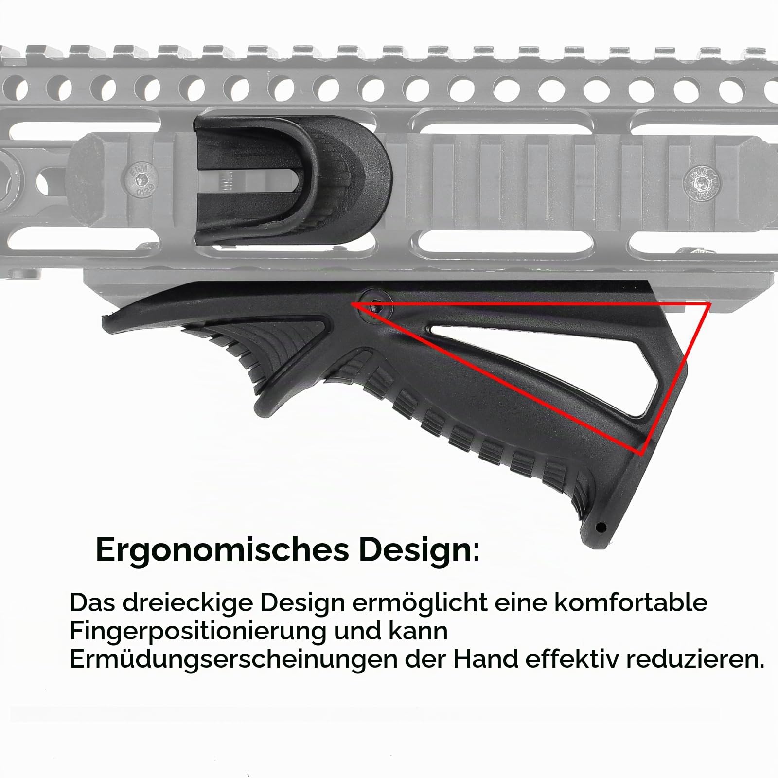 SBGJMY Taktischer Griffe Frontblende mit Daumen-Griff für 20 mm Pitcairnin-Schienensystem
