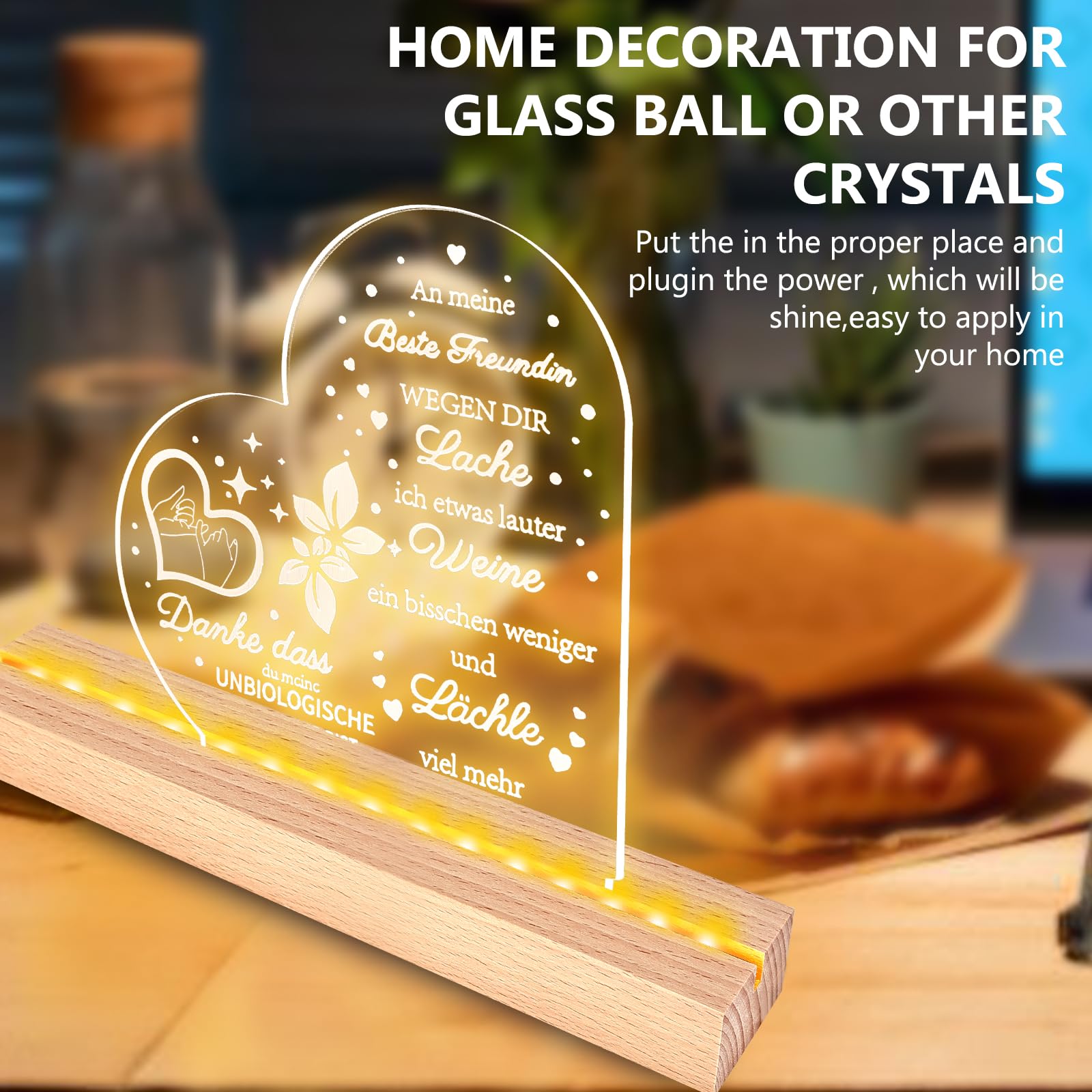 4 Pezzi LED Luci Display Base, Base di Visualizzazione per Luci a LED, Base Rettangolare con Led per Lastra in Acrilico, Lastra in Cristallo (Lunghezza 15 cm, Bianco Caldo)
