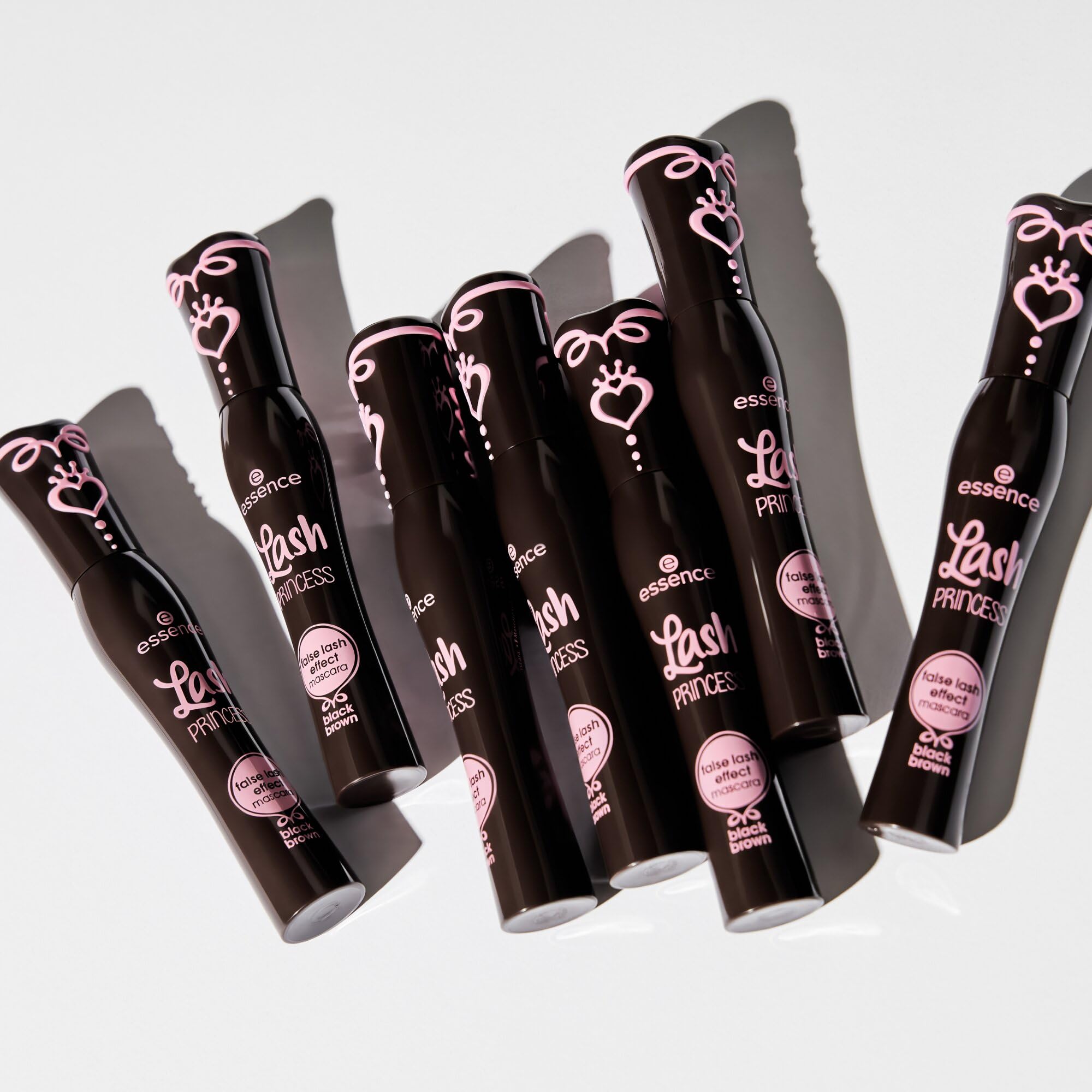 essence Lash PRINCESS false lash effect mascara marrone scuro, volumizzante, effetto ciglia finte, definizione, allungamento (12ml)
