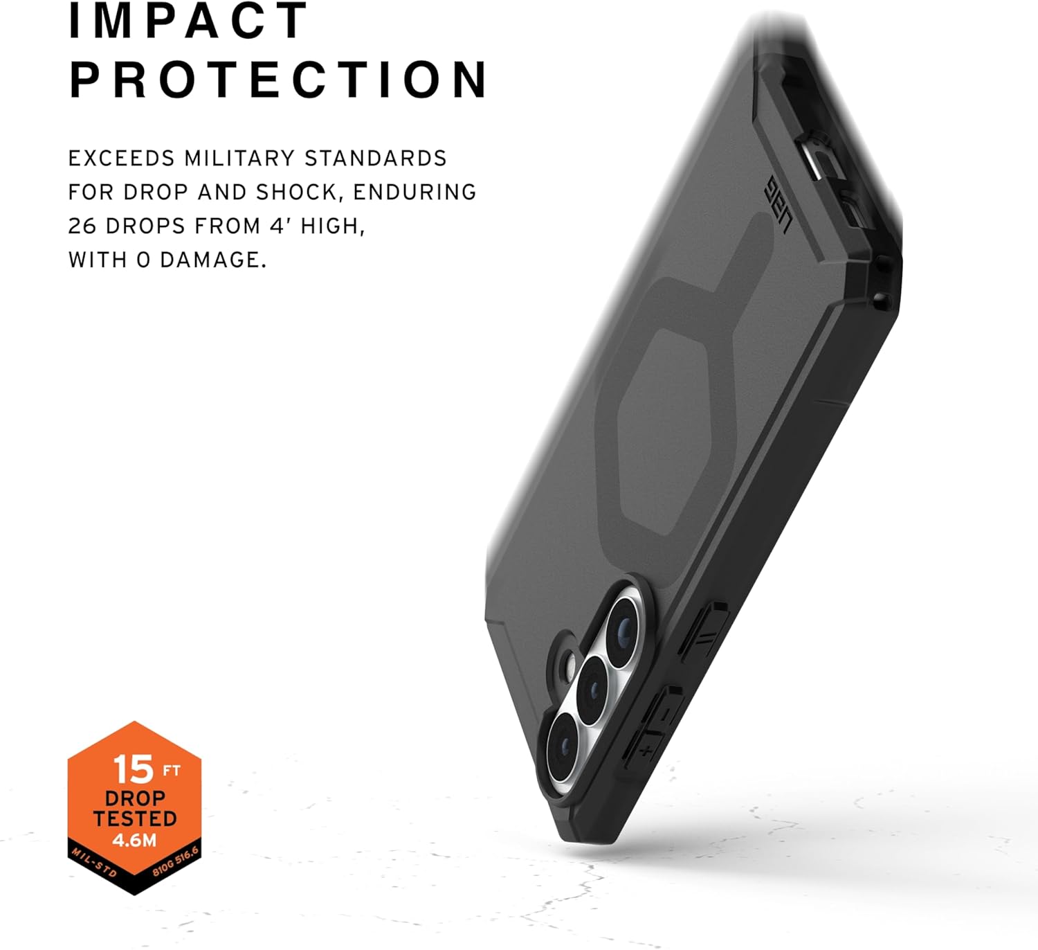 URBAN ARMOR GEAR UAG for Samsung Galaxy S26 Case 6.3" Essential Armor - Magnetic Charging Compatible Rugged Military Drop Tested Protective Cover, Black