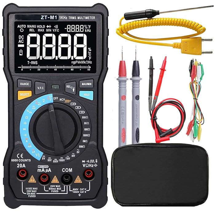 Buy Manual & Auto Mode Digital Multimeter True RMS 3Line Display 8000