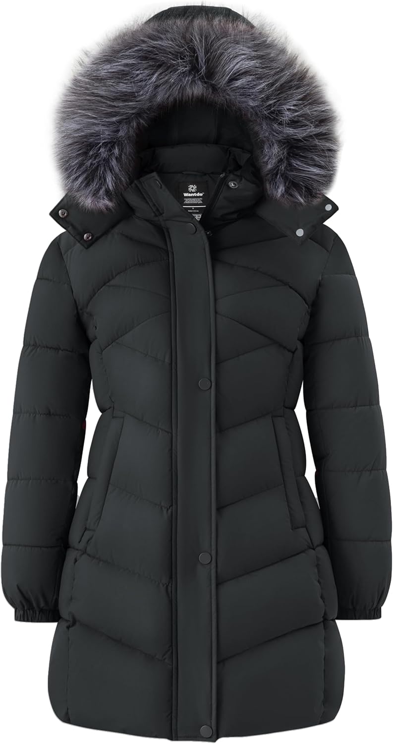wantdo Women's Long Winter Coat Waterproof Warm Quilted Puffer Jacket (Available in Plus Size)