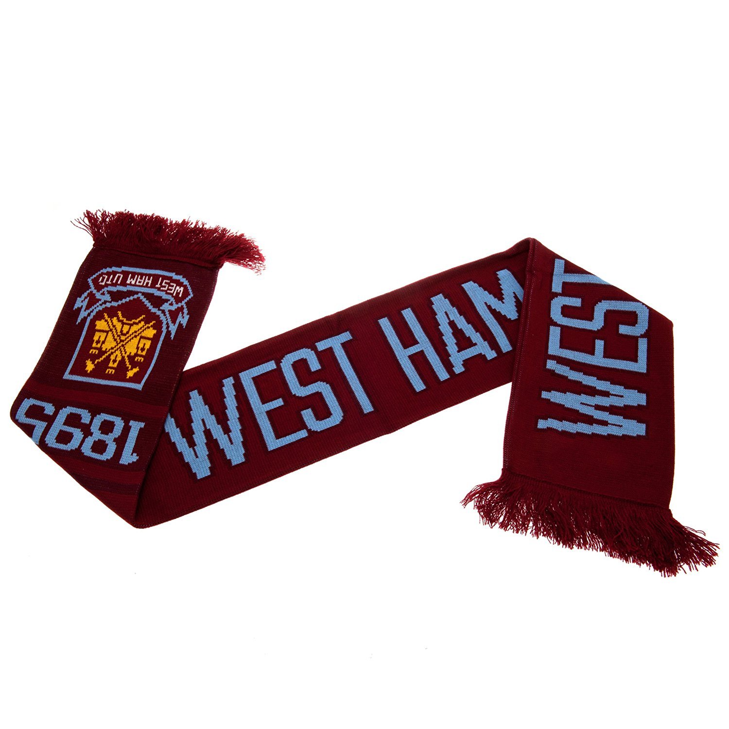 West Ham United F.c. Claret West Ham Nero Scarf - One Size