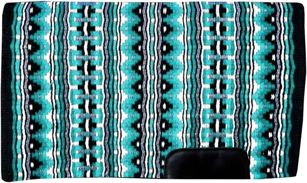 HUMAYL Saddlery Saddle Pad/Blanket for Horses Western Show Horse Saddle Blanket New Zealand Design Handmade Wool Saddle Blanket Top Wool Saddle Pad Regular Size : 34" L x 36" W x 1" inches PAD0149
