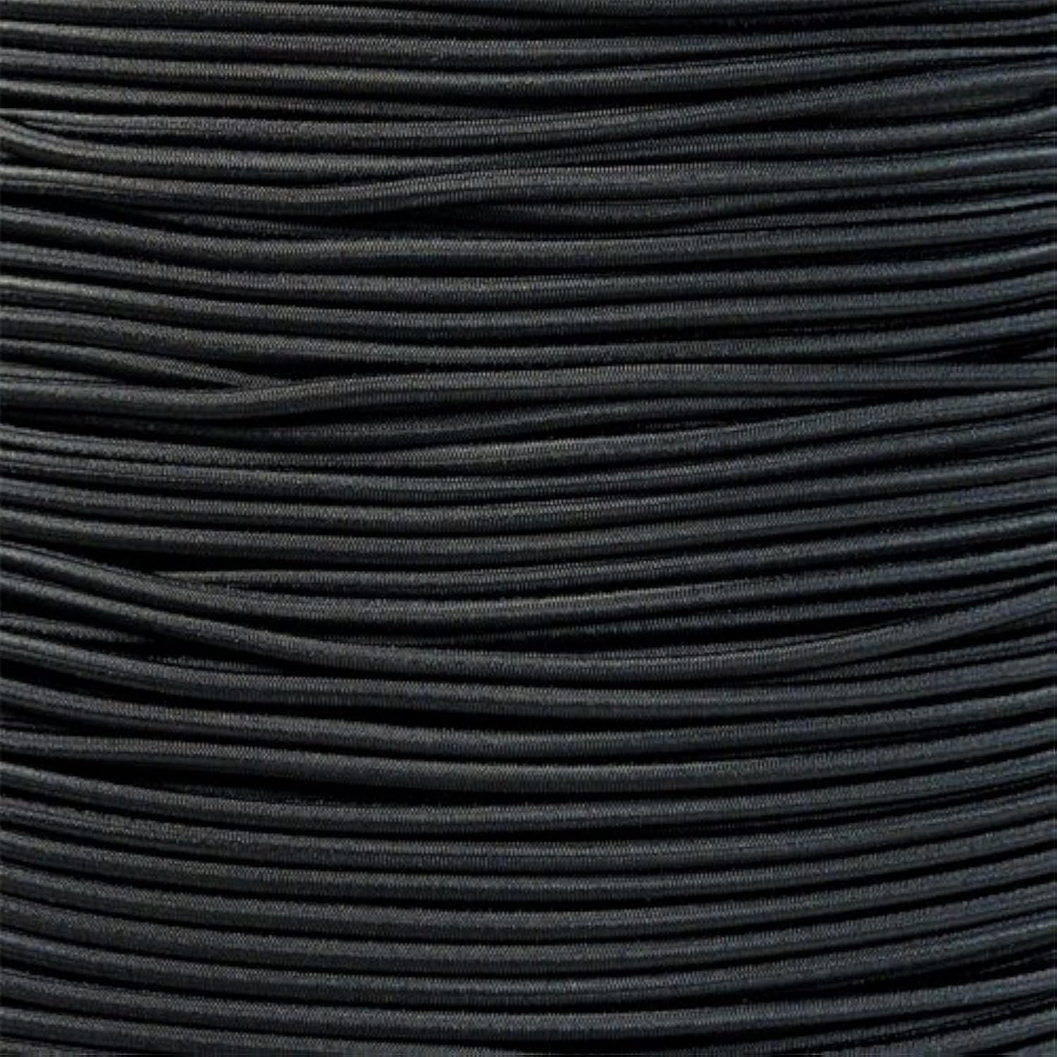 West Coast Paracord Bungee Elastic Nylon Shock Cord (1/8 Inch x 250 Feet, Black)