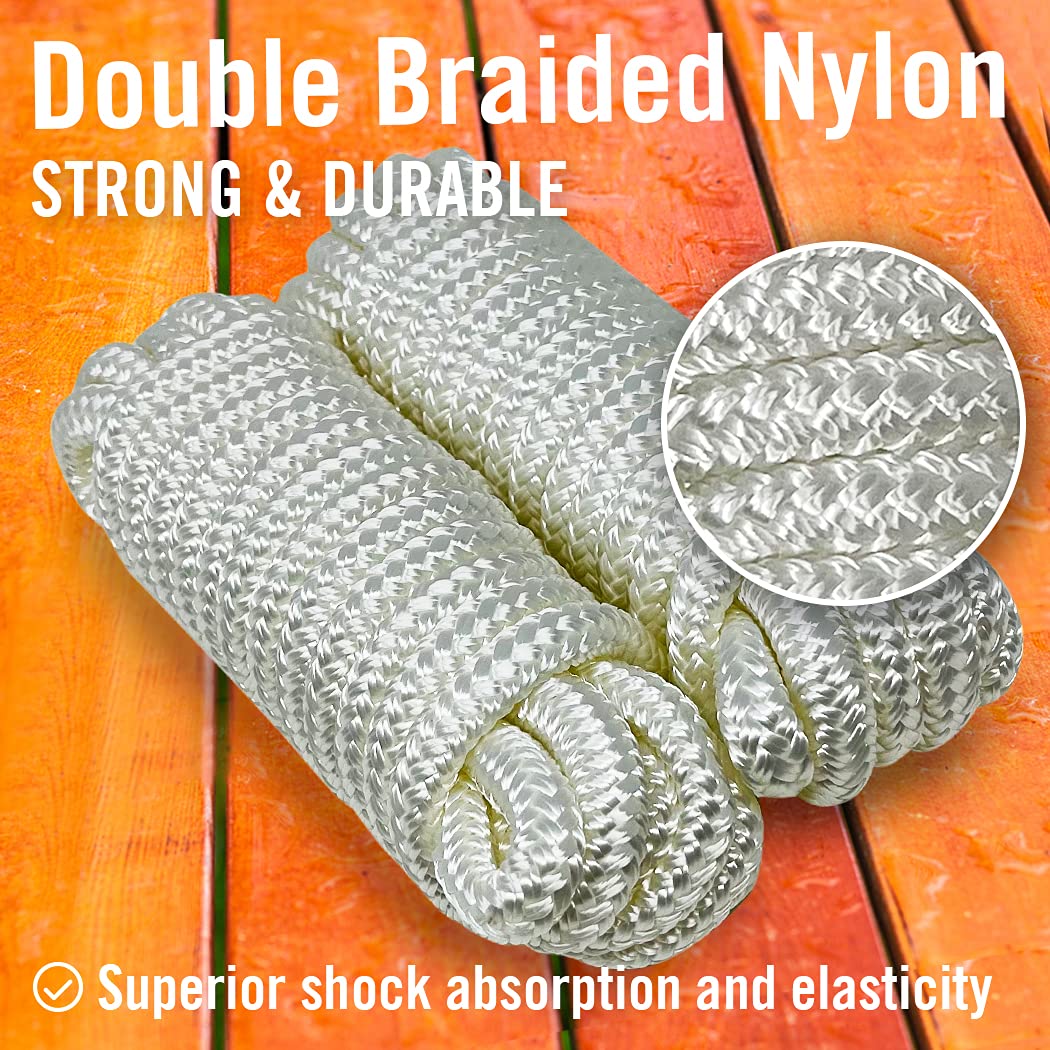 Snapklik.com : Dock Lines Boat Ropes For Docking, 3/8