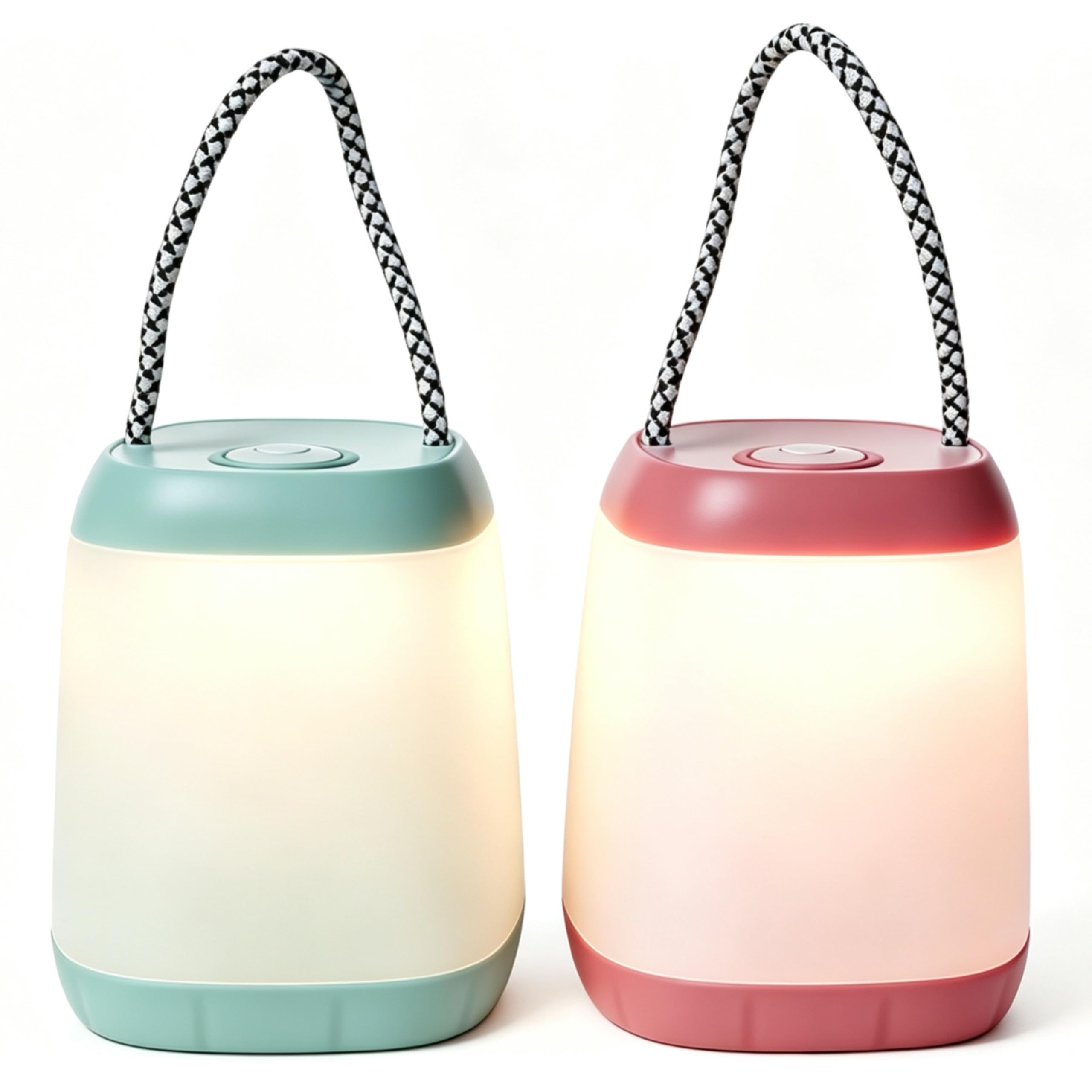 U+U Camping Lights, Camping Lanterns Battery Powered, 3 Brightness Levels, Portable Night Light for Emergency, Camping, Hiking, 2 PCS