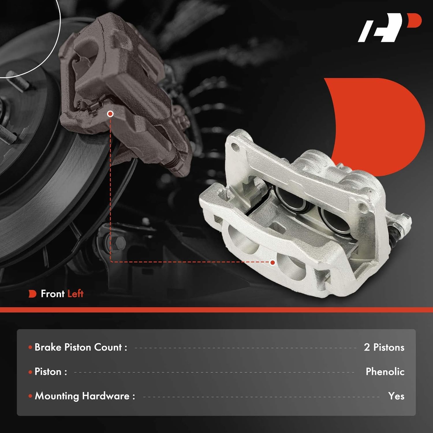 A-Premium Disc Brake Caliper Assembly with Bracket Compatible with Subaru Forester 2019, Impreza 2017-2018, Crosstrek 2018-2020 - Front Left Driver Side