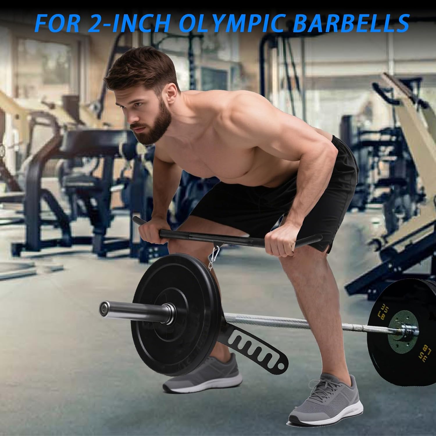 J Bryant 2-in-1 Landmine Attachment & Cable Machine Double to Single Pulley Adapter – Fits 2” Olympic Barbells – Heavy-Duty Steel Base for Landmine Press, Rows, and LAT Pulldown Training