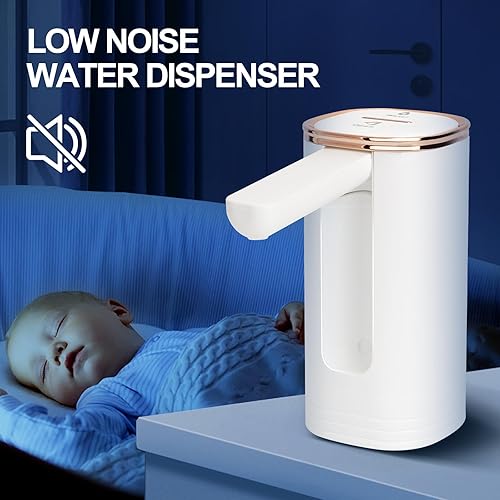 Miniatura 5 de Dispensador de agua para botella de 5 galones, bomba de botella de agua portátil plegable, bomba de agua potable eléctrica con carga USB, para