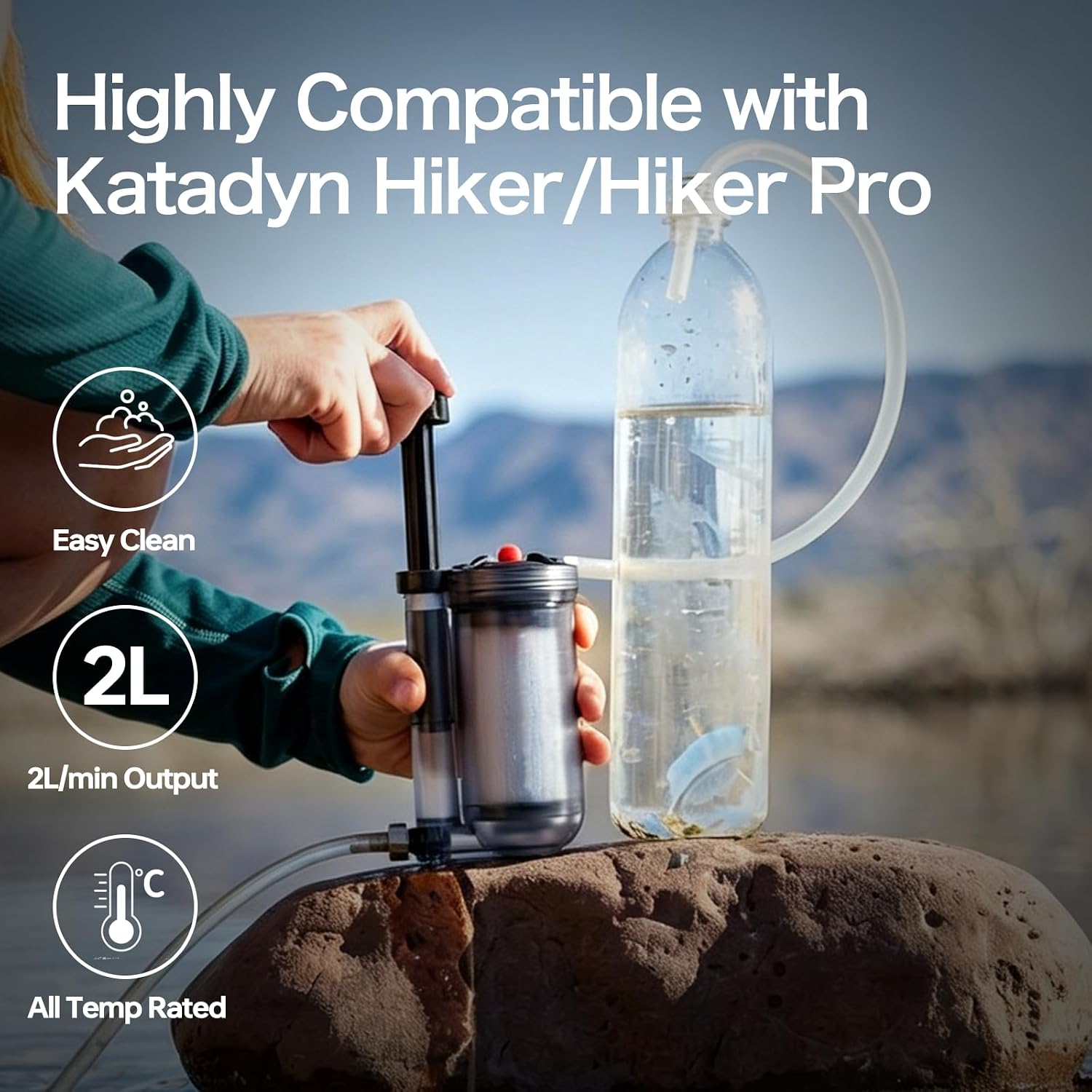 Water Filter Replacement Cartridge for Katadyn Hiker Water Filter Systems - 200 Gallons Capacity, Taste Improvement, Water Replacement Filter for Camping, Hiking, Backpacking image 3