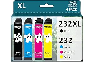 High-Yield Remanufactured 232 XL Ink Cartridges for Epson printers