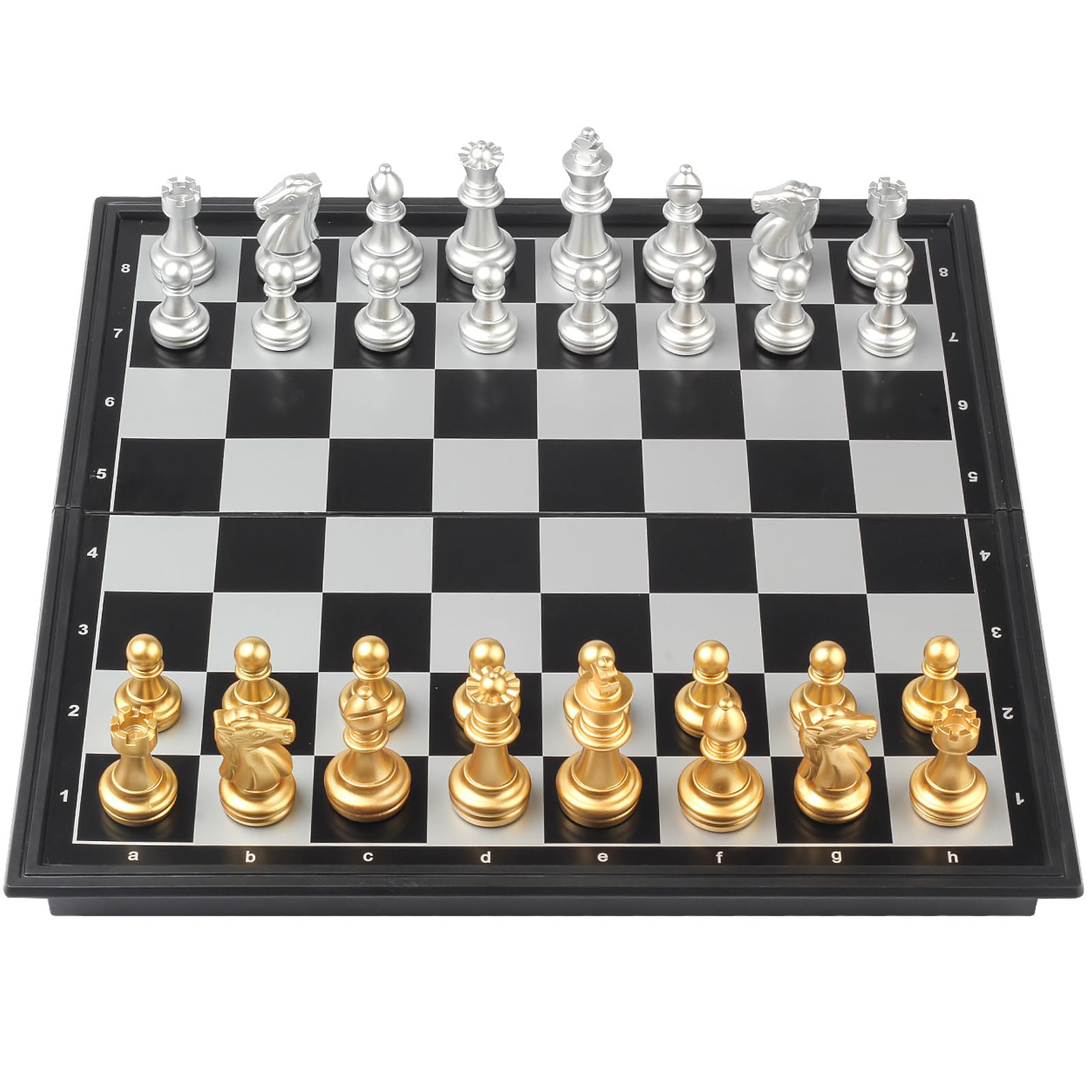 Travel Chess Set Magnetic Vikutu 9.7 Inches Portable Small Folding Chess Board (Medium)