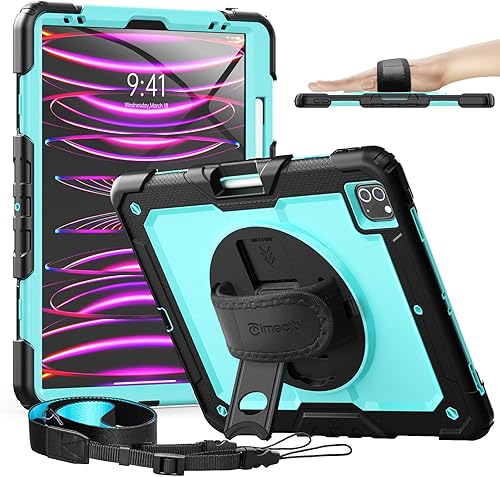 Miniatura 23 de Timecity - Funda protectora para iPad Pro de 12.9 pulgadas, 6ª/ 5ª/ 4ª/ 3ª generación, con fuerte protección, protector de pantalla, correa