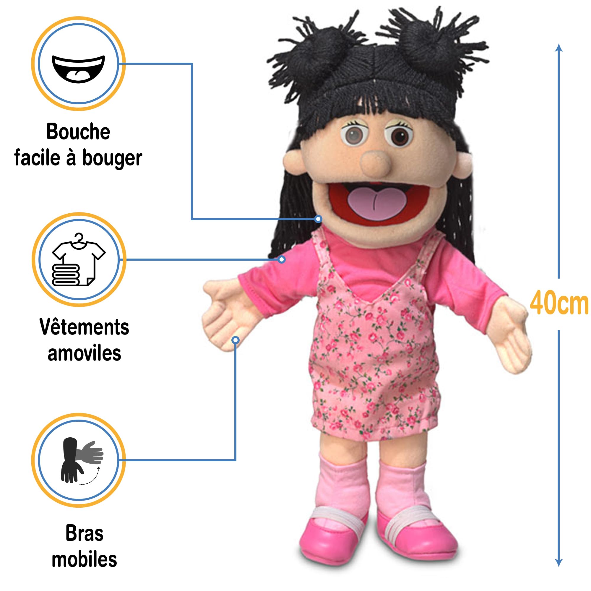 ''Susie'', 14In Glove Puppet, Peach -Affordable Gift for your Little One! Item #DSPU-SP3571 by Silly Puppets