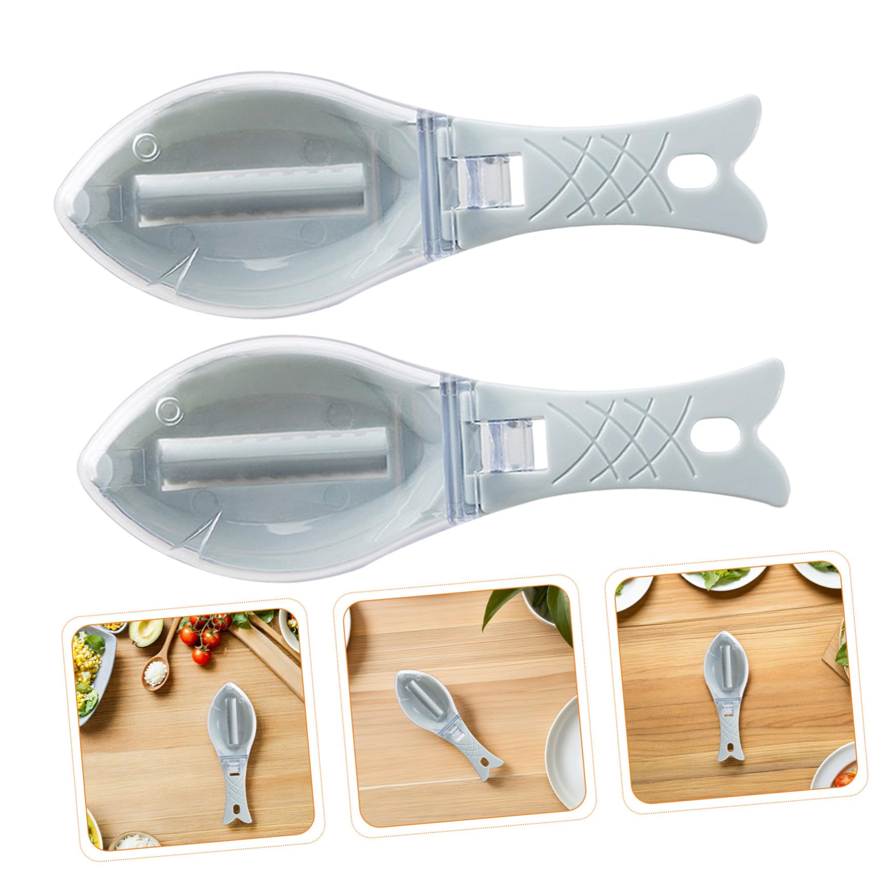NUOBESTY Raschietto per Squame di Pesce Manuale 10 Pezzi in ABS As