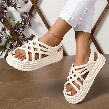 Sandals Summer Comfortable And Wear-Resistant Thick-Soled Beach Casual Sandals For Women Heel Sandals-Black-35-36