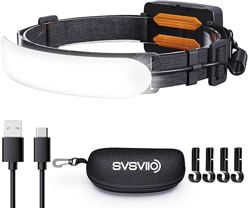 svsviio Headlamp Rechargeable PRO+,7500mAh 1500 Lumen Super Bright 230°Beam LED