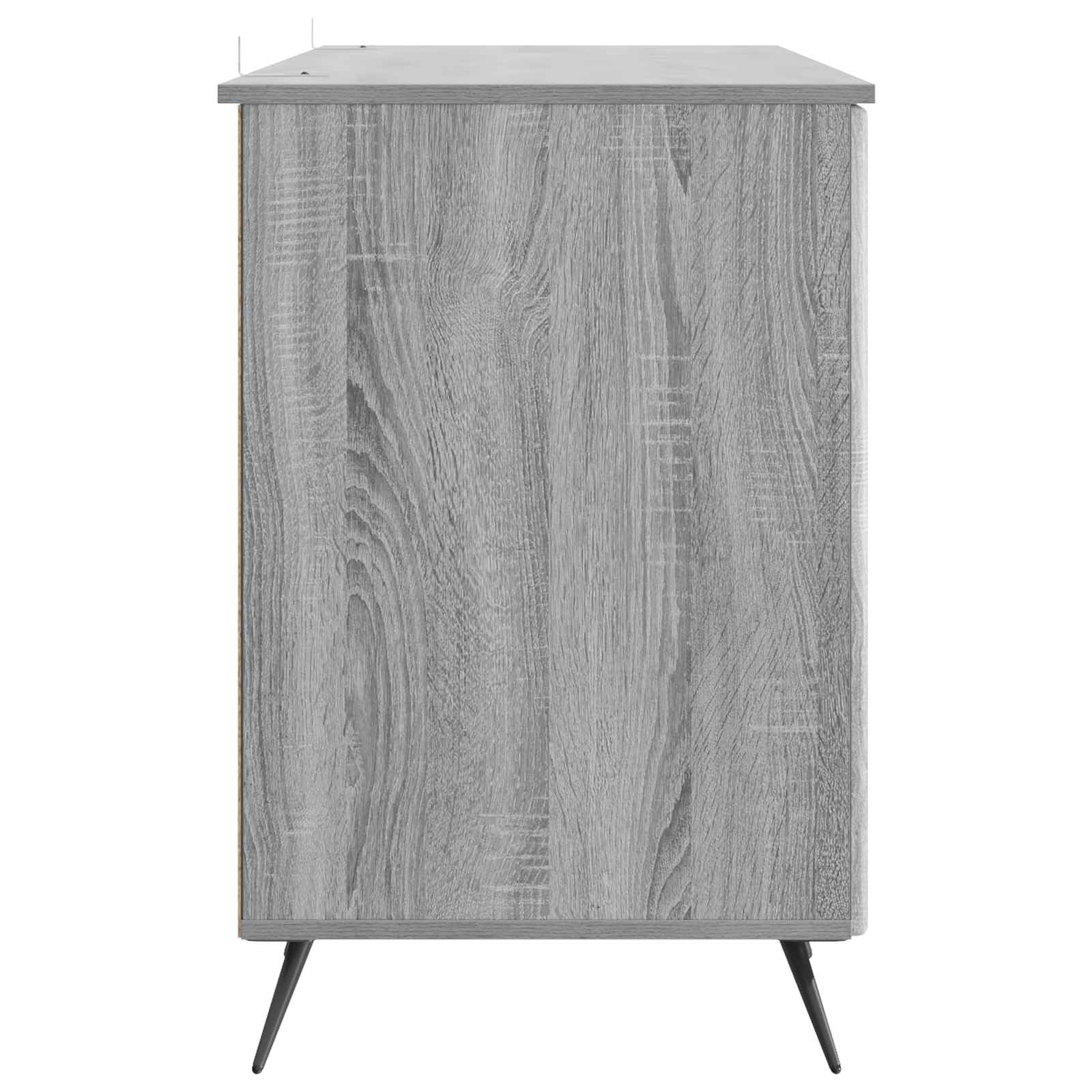 Schreibtisch Graues Sonoma 142,5 x 50 x 75 cm Holzwerkstoff mit Stauraum und Schublade, für Homeoffice Büro PC Arbeit und Laptop Gaming Lernen