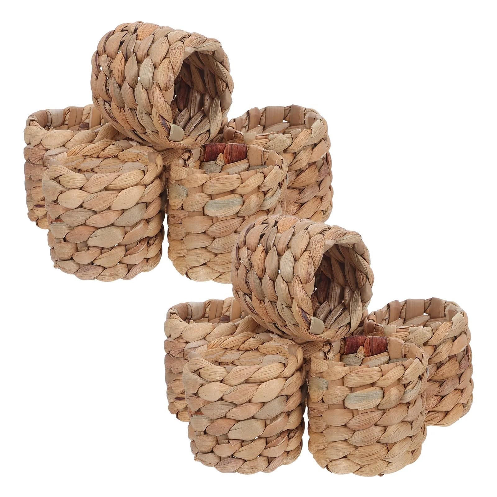 Napkin Rings 12pc Natural Grass Braided Napkin Holders