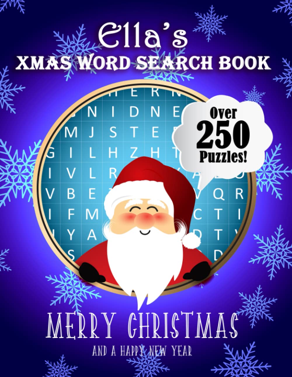Ella's Xmas Word Search Book: Santa Bubble Theme