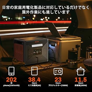 Amazon.co.jp: Greenery G2500 New リン酸鉄 ポータブル電源 大