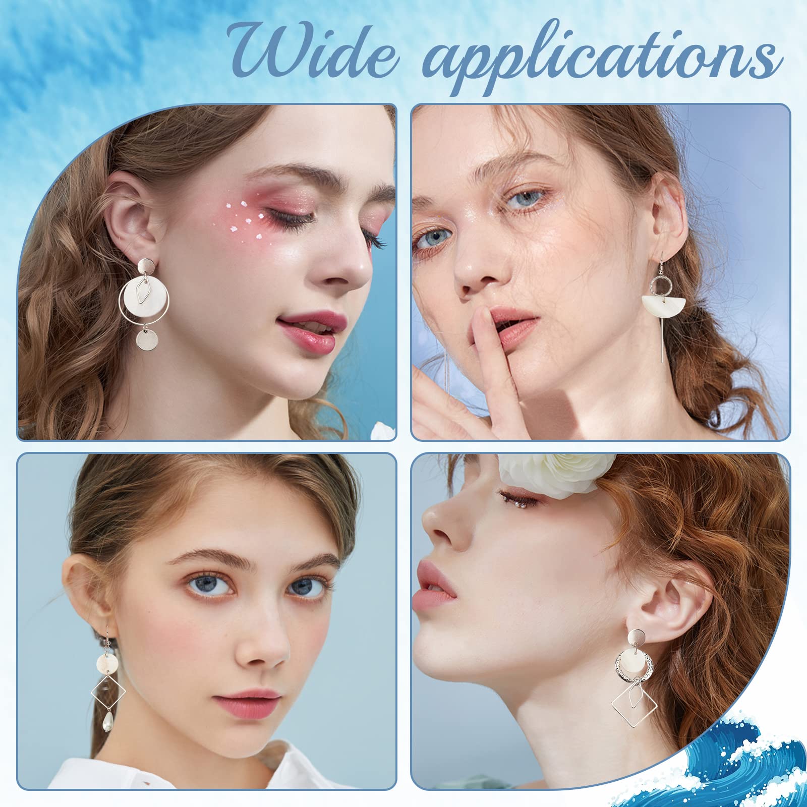 SUNNYCLUE Seashell Earring Making Kit - 10 Pairs DIY Shell Jewelry Supplies With Instructions