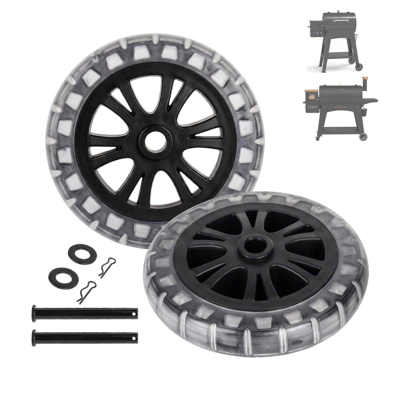 Photo 1 of 6" Grill Wheels for Pit Boss Pellet Austin XL, 700FB1, Pro Series, 440FB1